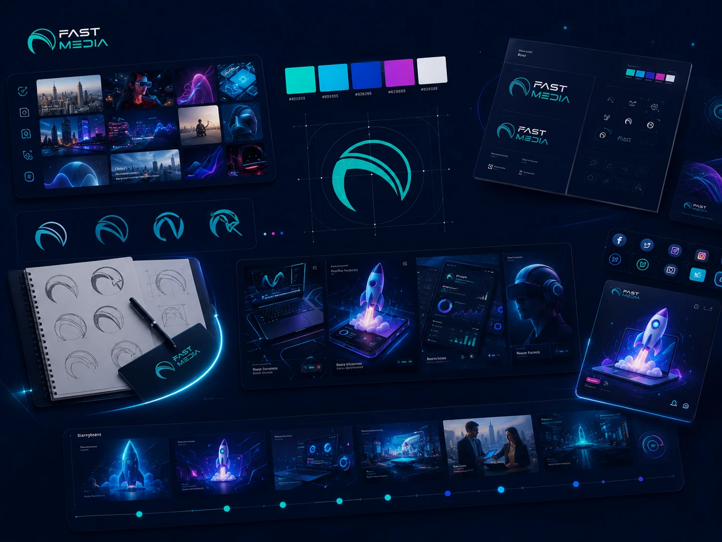 Fast Media branding and creative strategy